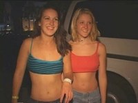 When girlfriends are together they're not as decent and shy as they pretend to be when they are on their own, and can show tits to camera guy